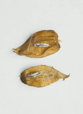 Alba Silver Cardamom Pod Earrings