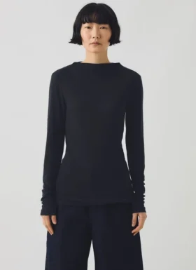 Aster High Neck Wool Lyocell Tee