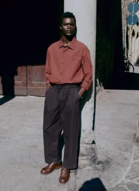 Bill Cotton Canvas Wide Leg Pants