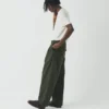 Bill Cotton Canvas Wide Leg Pants