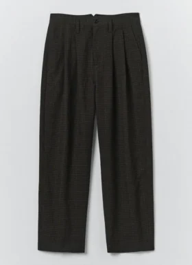 Bill Sketch Check Cotton Wool Pants