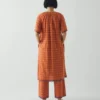 Bistrot Check Cotton Kaftan