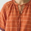 Bistrot Check Cotton Kaftan