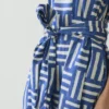 Block Print Patchwork Stripe Dress