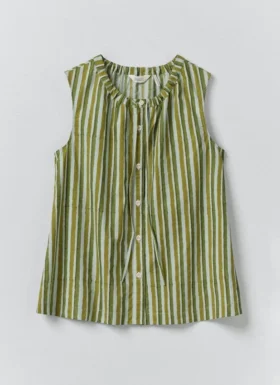 Block Print Sorbet Stripe Top