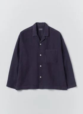 Camp Collar Garment Dyed Linen Shirt