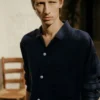 Camp Collar Garment Dyed Linen Shirt
