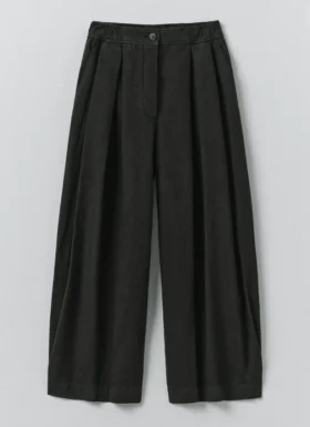 Carys Cotton Linen Canvas Wide Leg Pants