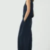 Carys Cotton Linen Canvas Wide Leg Pants