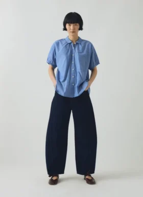 Cecily Gathered Cotton Shirt