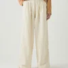 Corinne Cotton Linen Wide Leg Pants