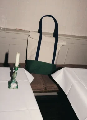 Cotton Canvas Roll Top Bag