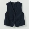 Cotton Linen Canvas Waistcoat Top
