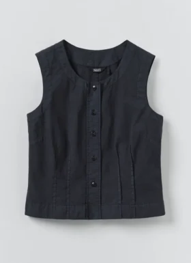 Cotton Linen Poplin Sleeveless Top