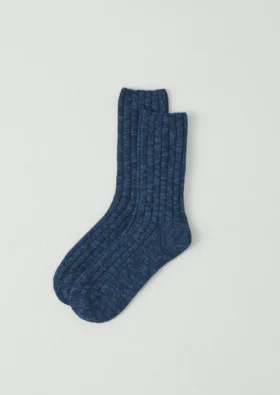 Cotton Slub Ribbed Socks