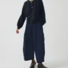Cotton Twill Wide Leg Pants