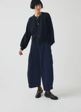 Cotton Twill Wide Leg Pants