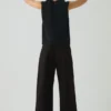 Cotton Wool Herringbone Pleat Front Pants