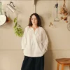 Crockery Edge Cotton Poplin Top
