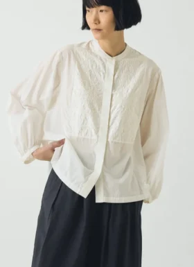 Embroidered Cotton Voile Shirt