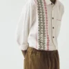 Embroidered Cross Stitch Cotton Shirt