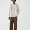 Embroidered Cross Stitch Cotton Shirt