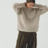 Fan Stitch Wool Cotton Sweater