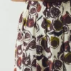 Fig Print Cotton Poplin Skirt