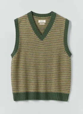 Fine Stripe Wool Cotton Tank