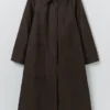 Frankie Waxed Cotton Raglan Coat