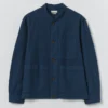 Garment Dyed Cotton Canvas Stand Collar Jacket