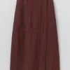 Garment Dyed Linen Apron Skirt