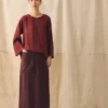 Garment Dyed Linen Apron Skirt
