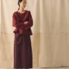 Garment Dyed Linen Apron Skirt