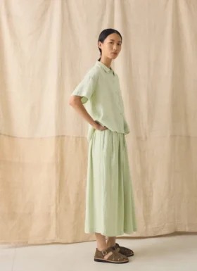 Garment Dyed Linen Skirt