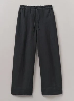 Garment Dyed Linen Wide Leg Pants