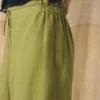 Garment Dyed Linen Wide Leg Pants