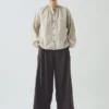 Gathered Neck Mini Stripe Shirt