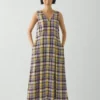 Gelato Check Linen Dress
