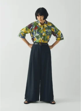 Gia Sketched Fruit Print Shirt