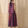 Gingham Check Linen Tank