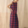 Gingham Check Linen Skirt