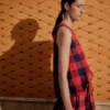 Gingham Check Linen Tank