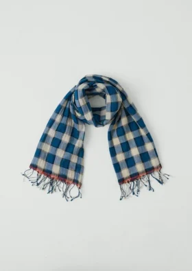 Gingham Gauzy Cotton Scarf