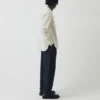 Grandad Collar Stripe Pullover Shirt
