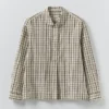 Half Placket Check Cotton Shirt