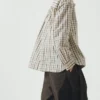 Half Placket Check Cotton Shirt
