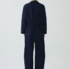Half Placket Cotton Twill Jumpsuit