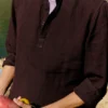 Half Placket Linen Shirt
