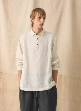 Half Placket Linen Shirt